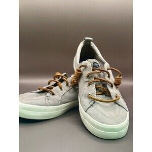 Sperry Gray Sneakers with Brown Laces